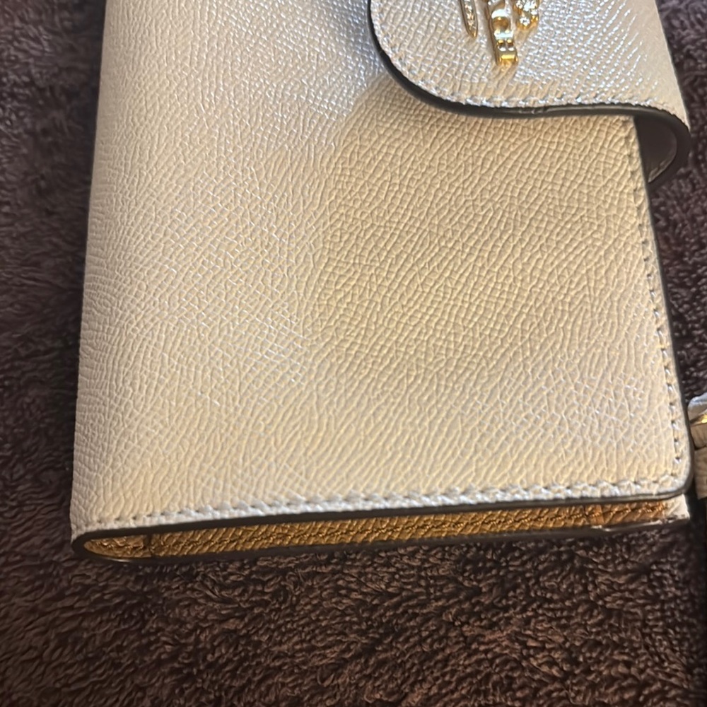Coach Gold and Cream Wristlet - Picture 8 of 10